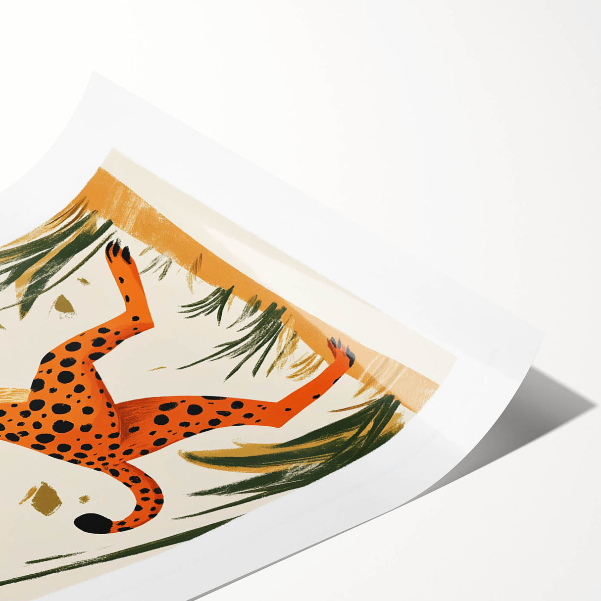 Children's Room Decor - Dancing Cheetah Playroom Wall Art