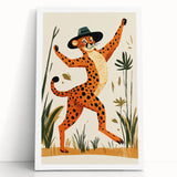 Children's Room Decor - Dancing Cheetah Playroom Wall Art