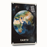 Earth Kids Educational Wall Art - Space and Geography Learning Poster