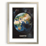 Earth Kids Educational Wall Art - Space and Geography Learning Poster