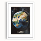 Earth Kids Educational Wall Art - Space and Geography Learning Poster