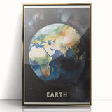 Earth Kids Educational Wall Art - Space and Geography Learning Poster