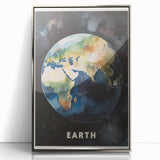 Earth Kids Educational Wall Art - Space and Geography Learning Poster