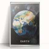 Earth Kids Educational Wall Art - Space and Geography Learning Poster