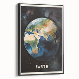 Earth Kids Educational Wall Art - Space and Geography Learning Poster
