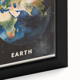 Earth Kids Educational Wall Art - Space and Geography Learning Poster