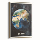 Earth Kids Educational Wall Art - Space and Geography Learning Poster