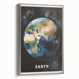 Earth Kids Educational Wall Art - Space and Geography Learning Poster