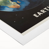 Earth Kids Educational Wall Art - Space and Geography Learning Poster
