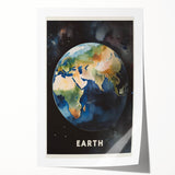 Earth Kids Educational Wall Art - Space and Geography Learning Poster