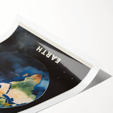 Earth Kids Educational Wall Art - Space and Geography Learning Poster