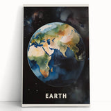 Earth Kids Educational Wall Art - Space and Geography Learning Poster