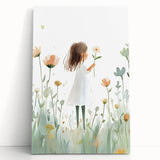 Floral Dream Girl Nursery Wall Art – Kids Room & Baby Decor