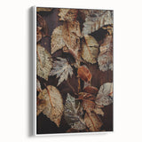 Vintage poster art of a colorful autumn landscape on extra large framed canvas, suitable for living room decor.