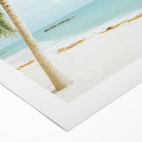 Art deco poster featuring a vibrant summer scene on a rolled canvas, suitable for dining room decor.