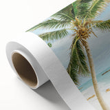 Art deco poster of a summer scene with pastel shades on rolled canvas, ideal for nursery wall art.