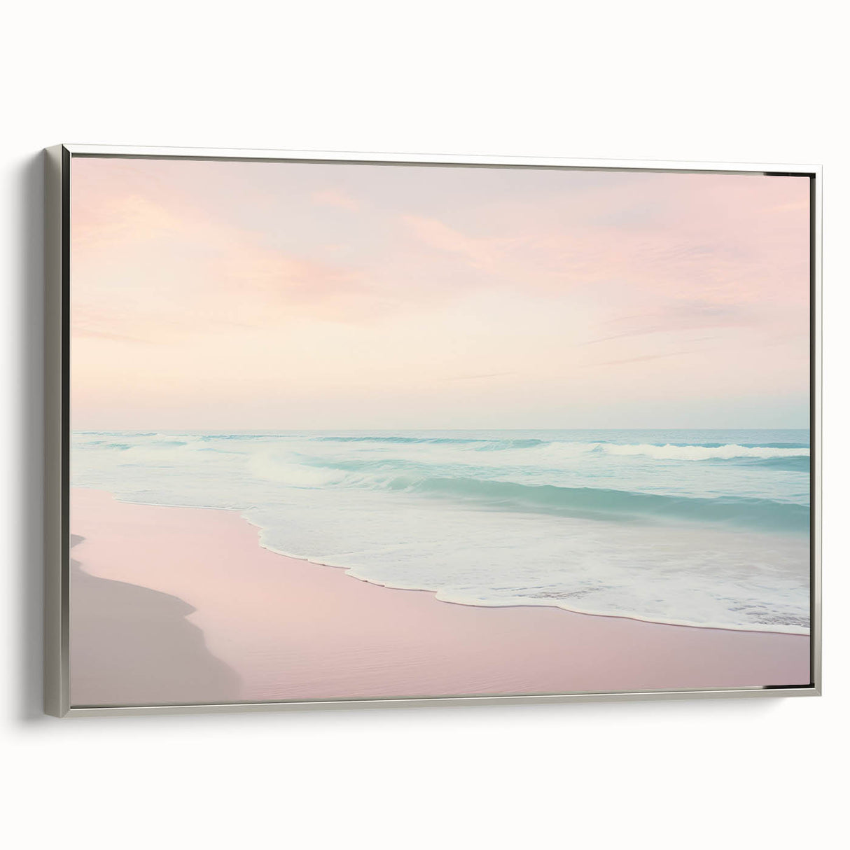 Framed canvas of a vintage landscape painting featuring a colorful summer scene, ideal for enhancing living room decor.
