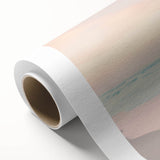 Art deco poster featuring a stylized summer scene on rolled canvas, with pastel shades, ideal for nursery wall art.