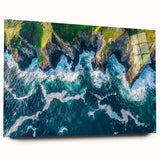 Stunning acrylic glass artwork of a dramatic cliff landscape, showcasing vibrant colors and intricate details, ideal for enhancing modern home decor.