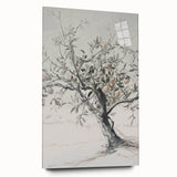 Apple Tree Sketch Living Room Wall Art – Modern Canvas Print