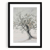 Apple Tree Sketch Living Room Wall Art – Modern Canvas Print