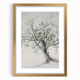 Apple Tree Sketch Living Room Wall Art – Modern Canvas Print