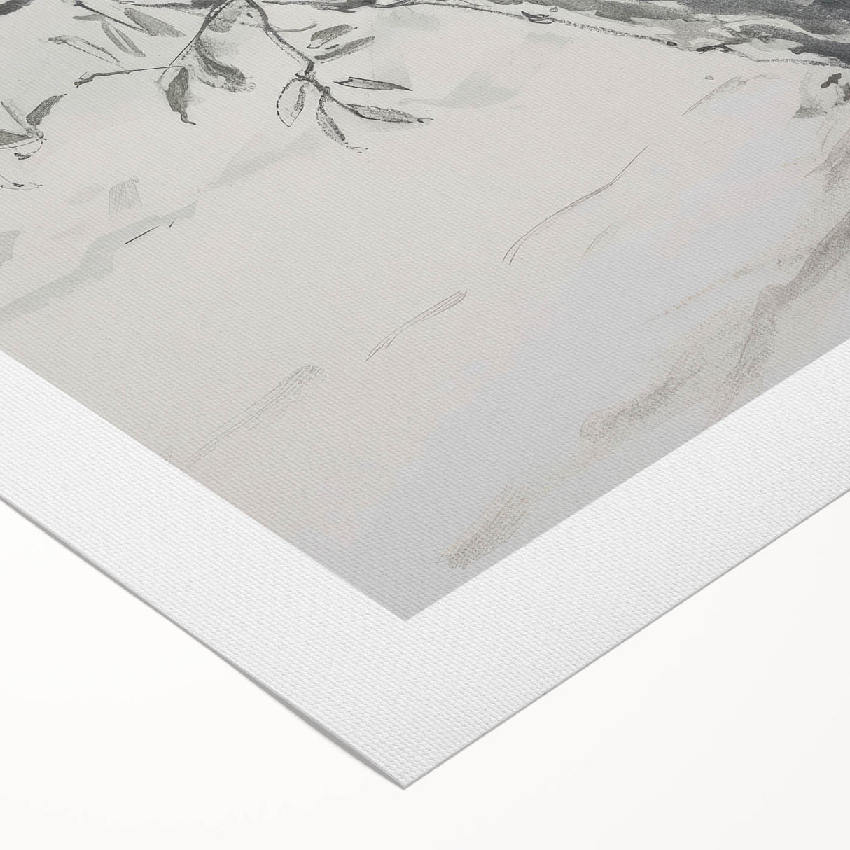 Apple Tree Sketch Living Room Wall Art – Modern Canvas Print