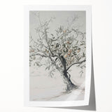Apple Tree Sketch Living Room Wall Art – Modern Canvas Print