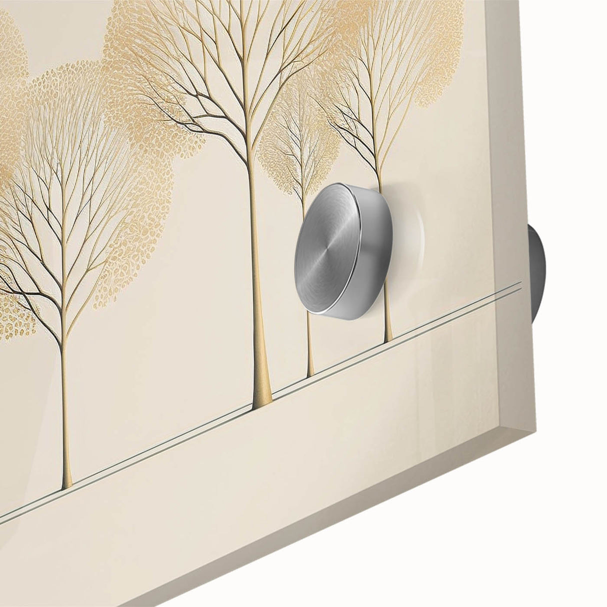 Close-up of vibrant abstract floral wall art printed on acrylic glass, showcasing intricate details and rich colors, perfect for modern home decor.