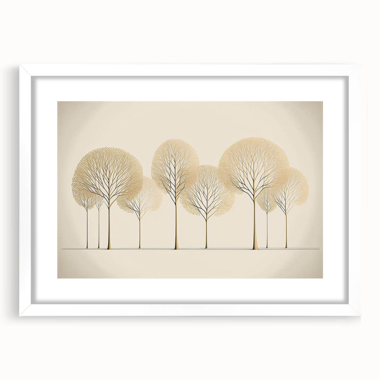 Abstract floral wall art framed with a white mat, showcasing vibrant colors and intricate patterns, ideal for modern home decor and artistic interiors.