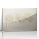Framed acrylic wall art featuring an abstract floral design in vibrant colors, set against a white background, perfect for modern home decor.