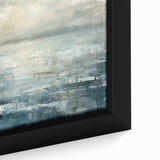 Close-up of abstract landscapes wall art on framed canvas, showcasing vibrant colors and intricate textures, perfect for modern home decor.