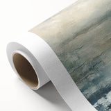 Abstract landscape wall art on rolled canvas, showcasing vibrant colors and fluid shapes, ideal for modern home decor. Packaged securely in a cardboard tube for easy shipping.