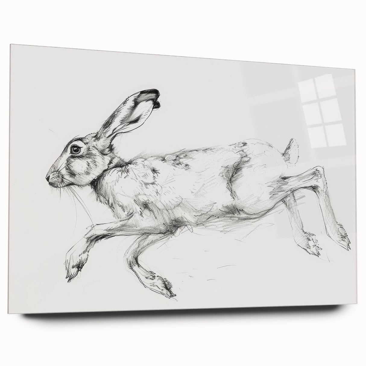 Acrylic glass design showcasing a vibrant animal motif, presented in a side view without pins, ideal for modern decor and animal-themed interiors.