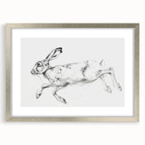 Framed animal artwork featuring a silver mat and stylish frame, showcasing intricate details of wildlife in a vibrant, modern design, perfect for home decor.