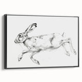 Framed canvas artwork showcasing a vibrant animal design, displayed from the side, featuring a sleek black frame that enhances its modern aesthetic.