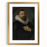 Classic Baroque Portrait - Nobleman with Elaborate White Ruff Collar