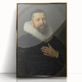 Classic Baroque Portrait - Nobleman with Elaborate White Ruff Collar
