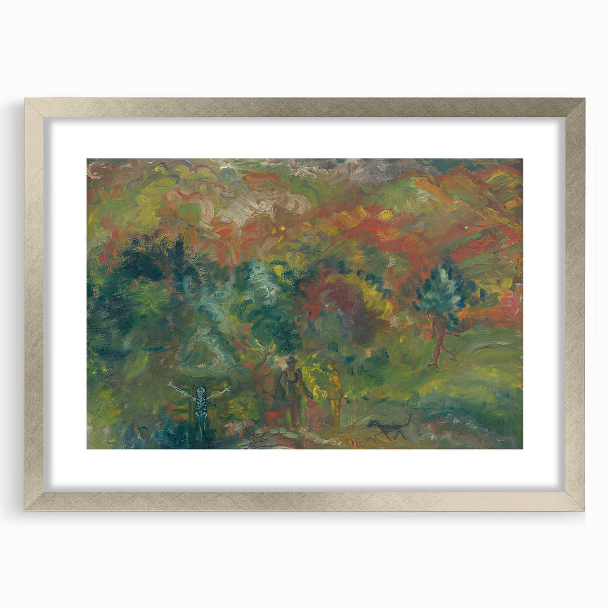 Expressionism Wall Art - Hunters and Death by Arnold Peter Weisz