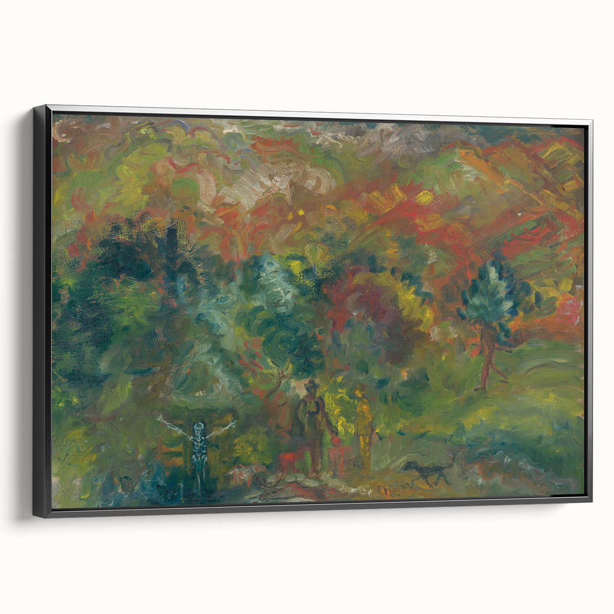 Expressionism Wall Art - Hunters and Death by Arnold Peter Weisz