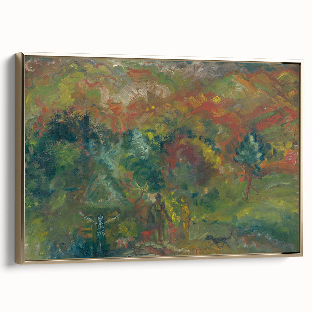 Expressionism Wall Art - Hunters and Death by Arnold Peter Weisz