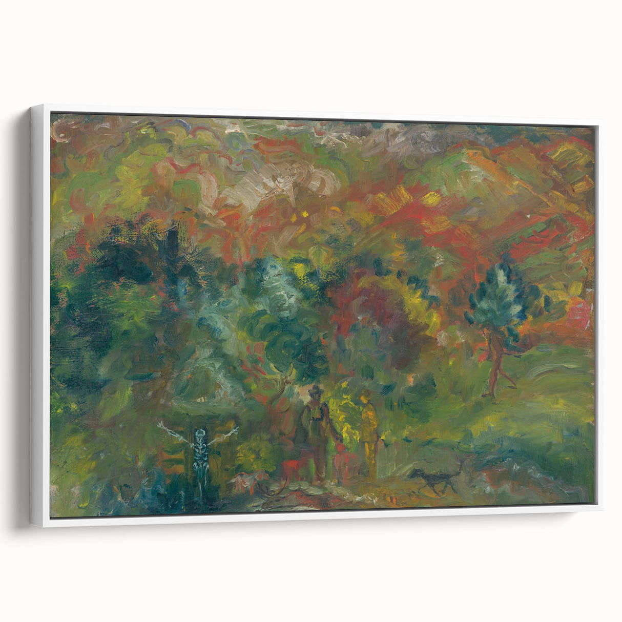 Expressionism Wall Art - Hunters and Death by Arnold Peter Weisz