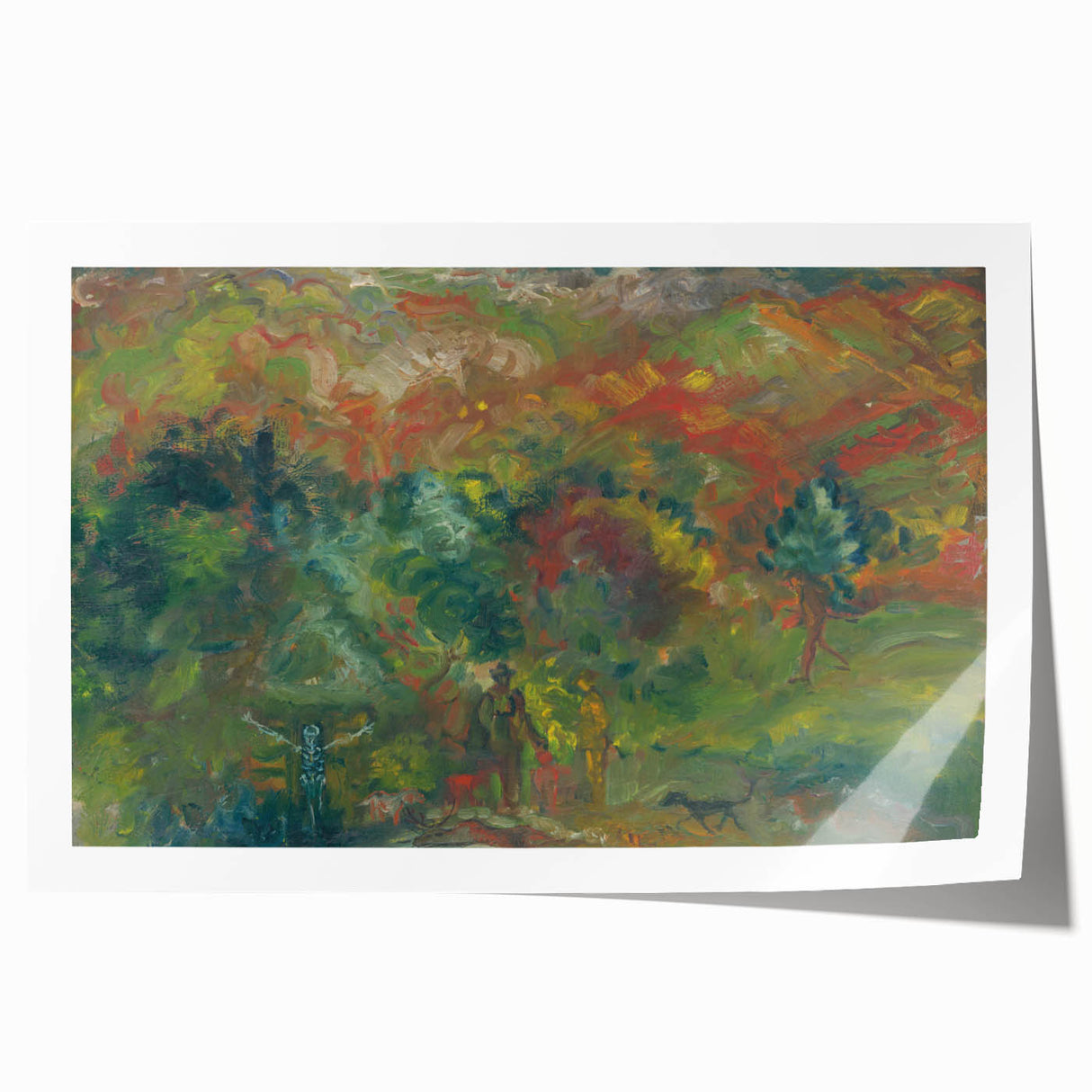Expressionism Wall Art - Hunters and Death by Arnold Peter Weisz