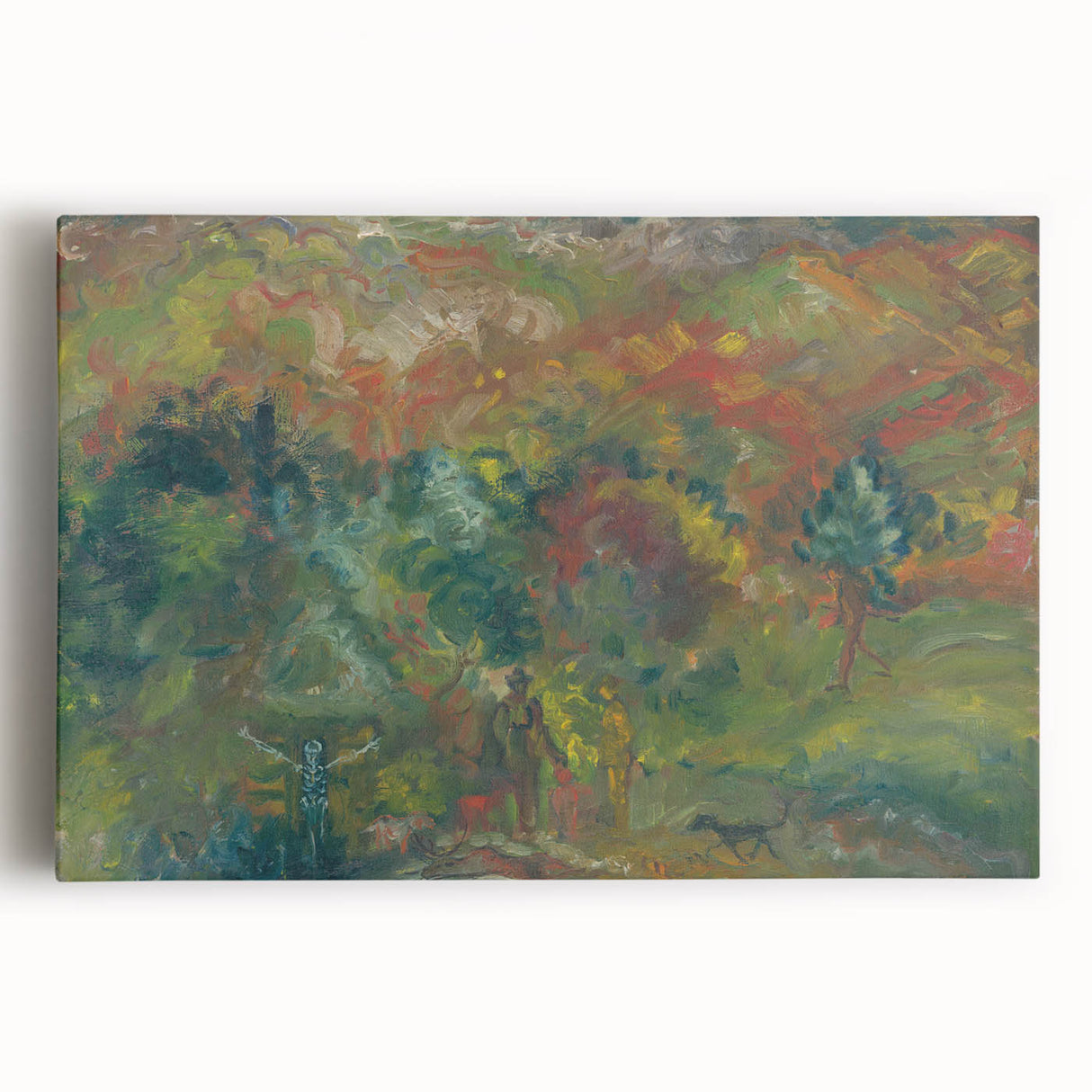 Expressionism Wall Art - Hunters and Death by Arnold Peter Weisz