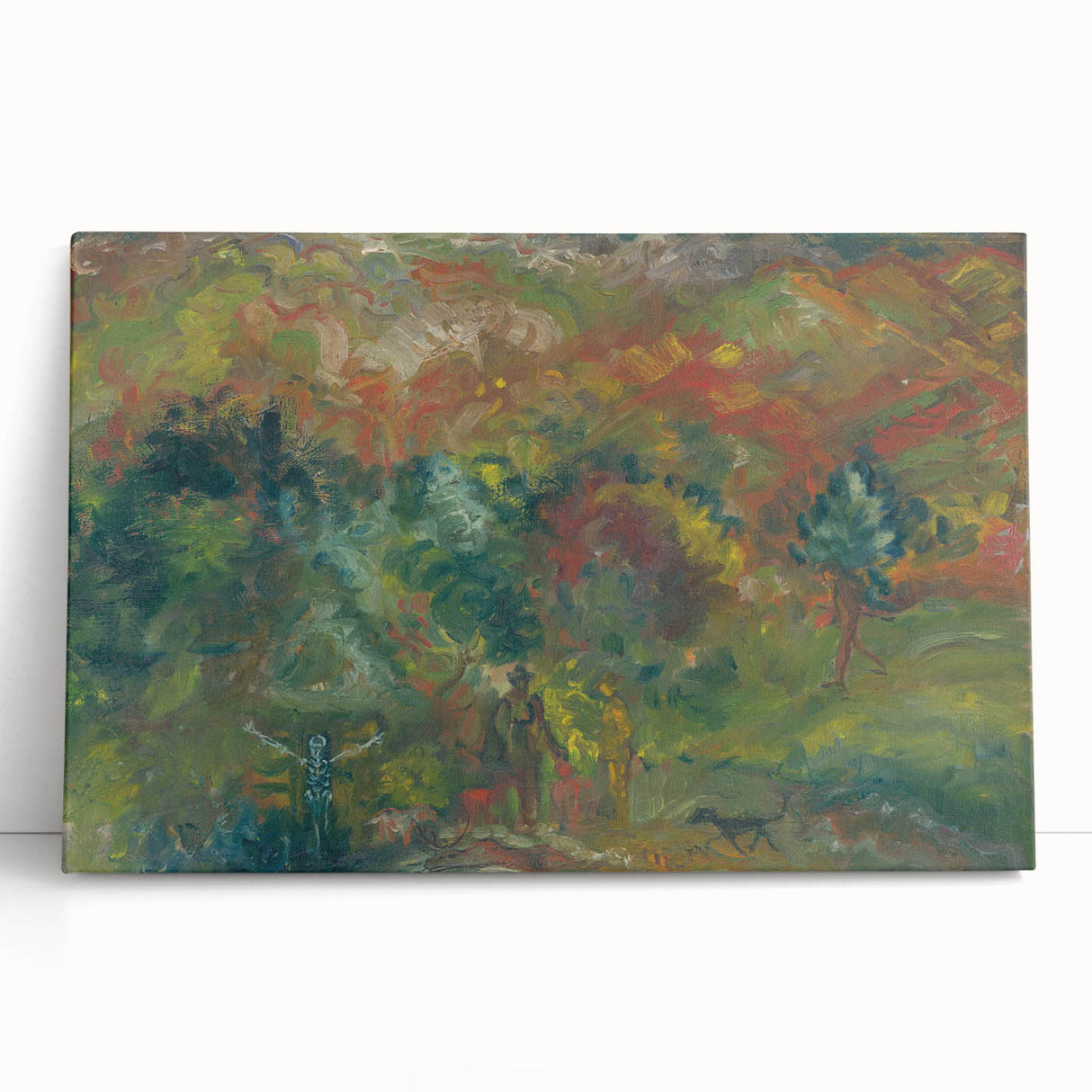 Expressionism Wall Art - Hunters and Death by Arnold Peter Weisz