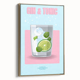 Framed canvas featuring a vintage poster art of a black and gold landscape, ideal for bedroom wall art.