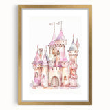 Princess Castle Watercolor Print - Girls Bedroom Art