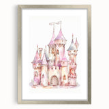 Princess Castle Watercolor Print - Girls Bedroom Art