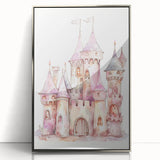 Princess Castle Watercolor Print - Girls Bedroom Art