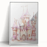 Princess Castle Watercolor Print - Girls Bedroom Art